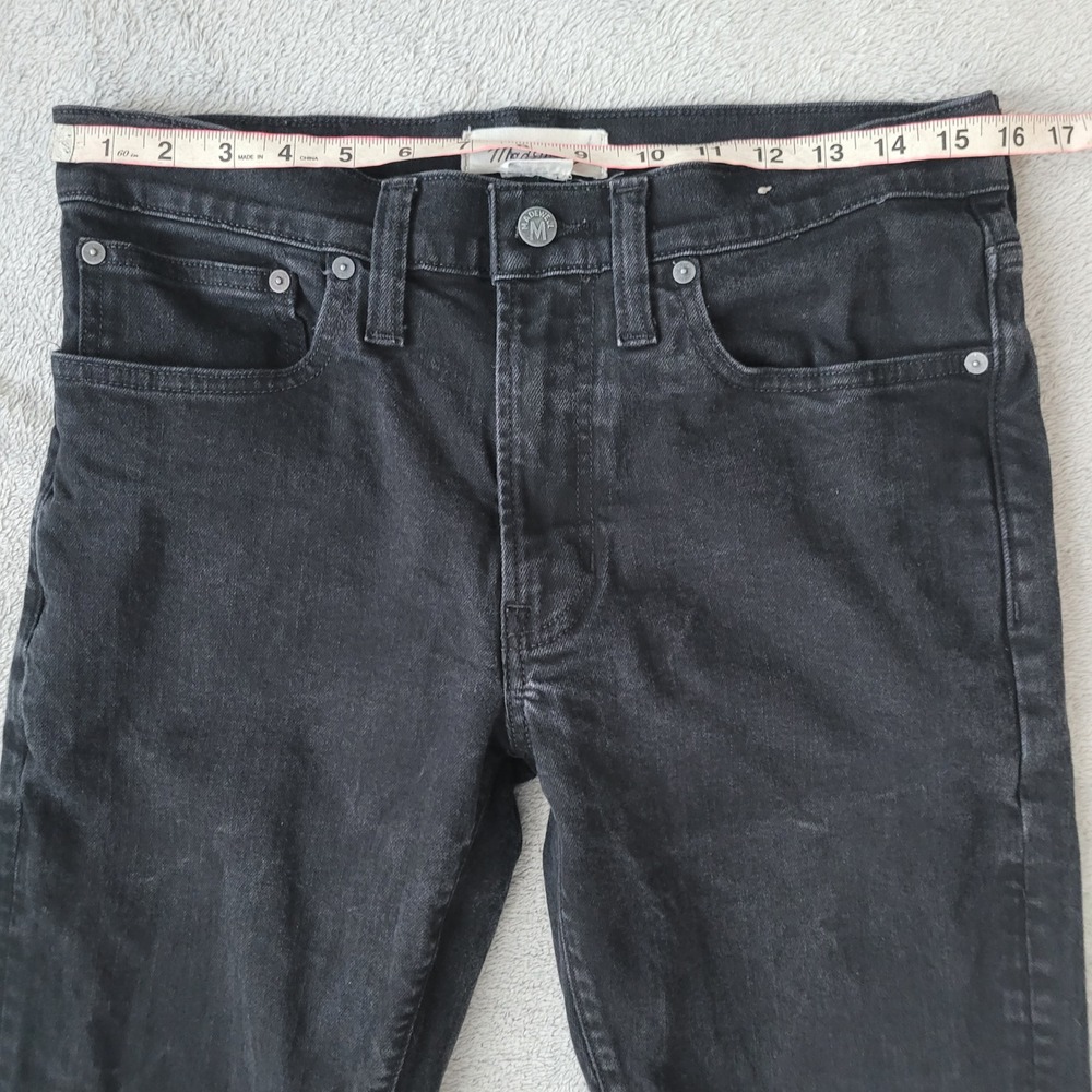 Madewell 32 X 32 black slim‎ denim jeans classic basics grunge goth alternative - Picture 8 of 16